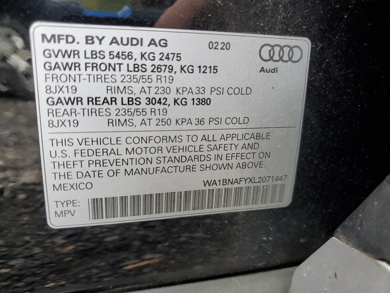 2020 AUDI Q5