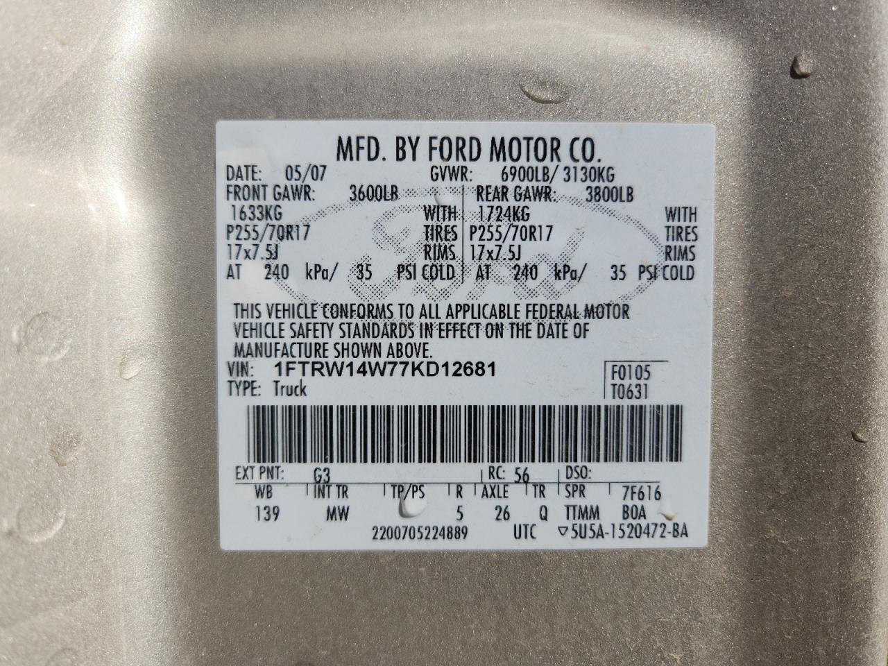 2007 FORD F-150