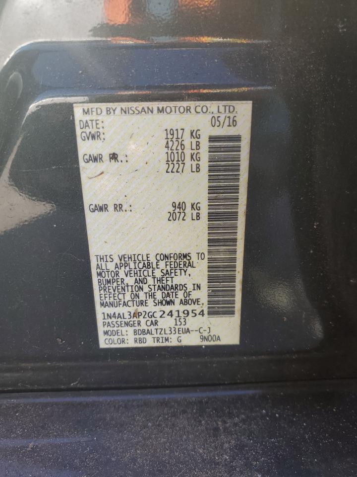2016 NISSAN ALTIMA