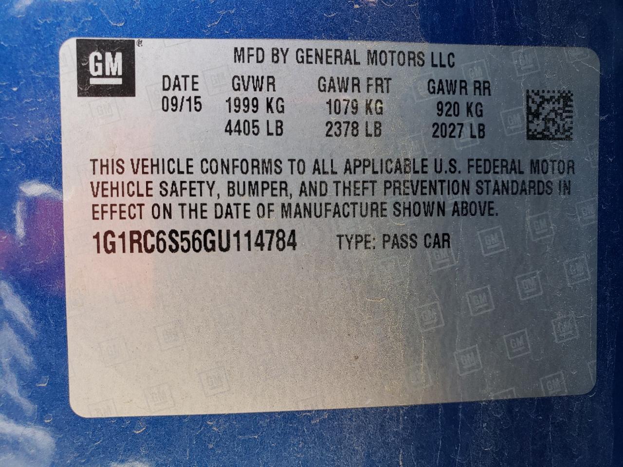 2016 CHEVROLET VOLT