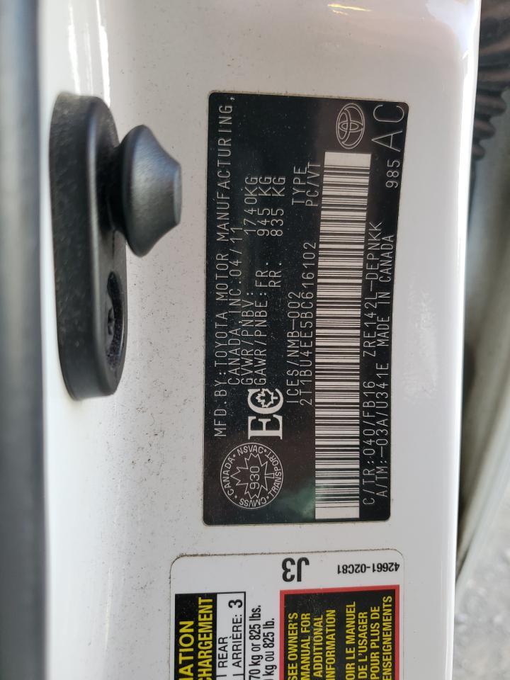 2011 TOYOTA COROLLA