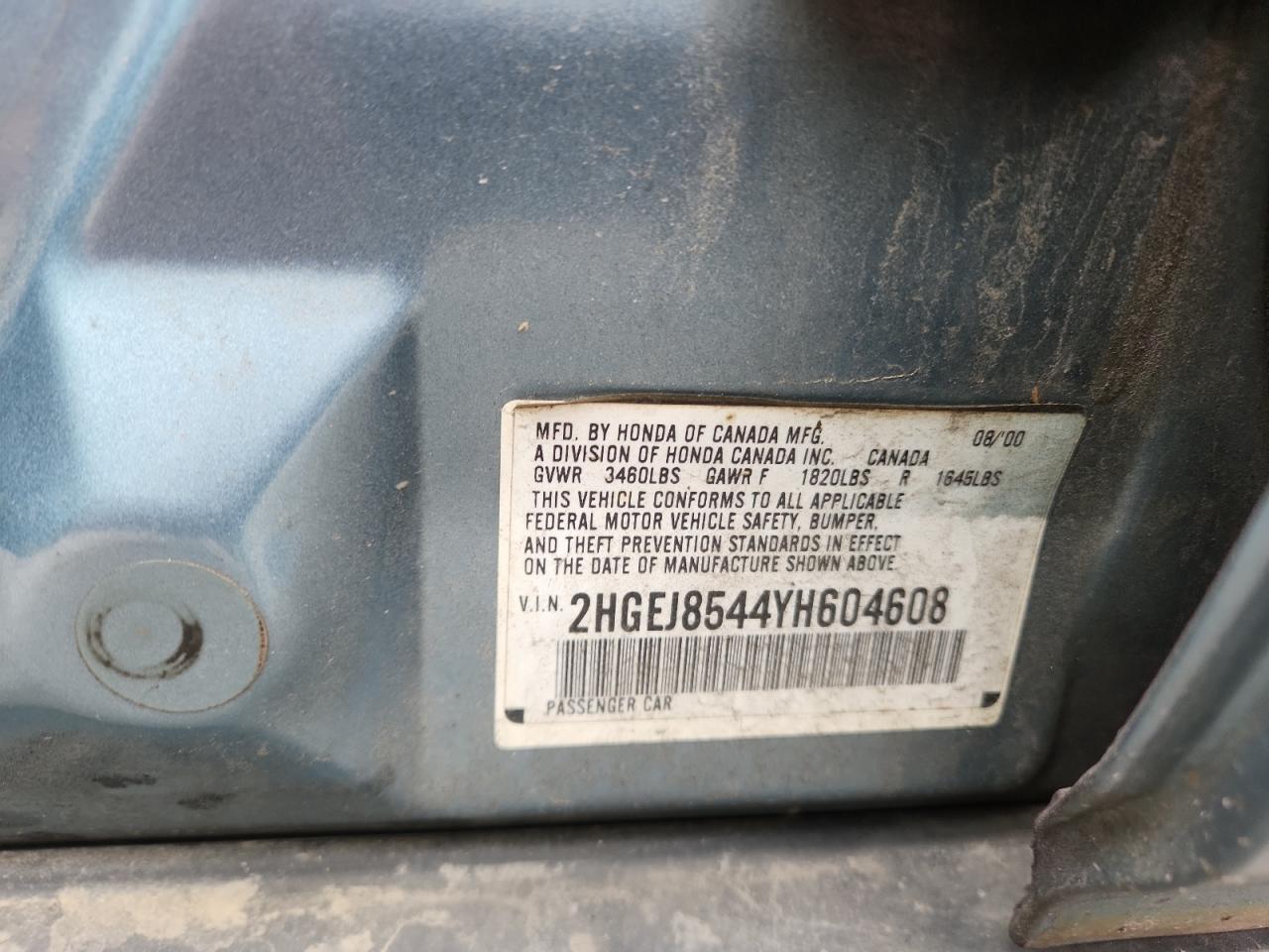 2000 HONDA CIVIC