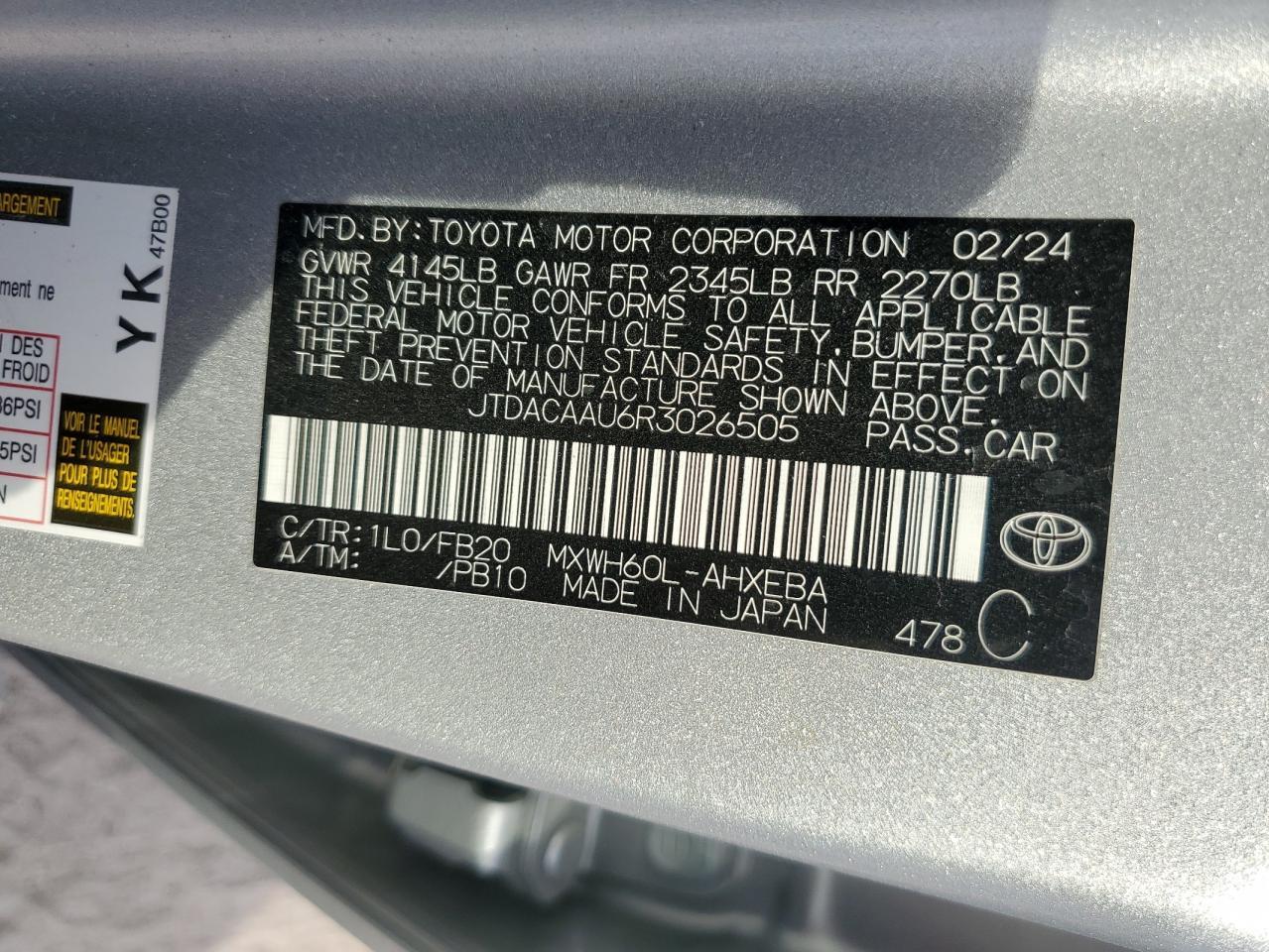 2024 TOYOTA PRIUS