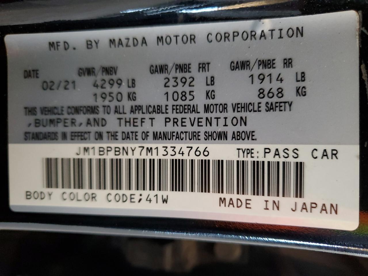 2021 MAZDA 3
