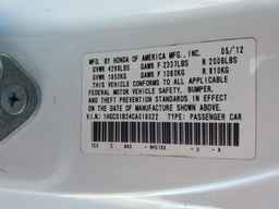 2012 HONDA ACCORD