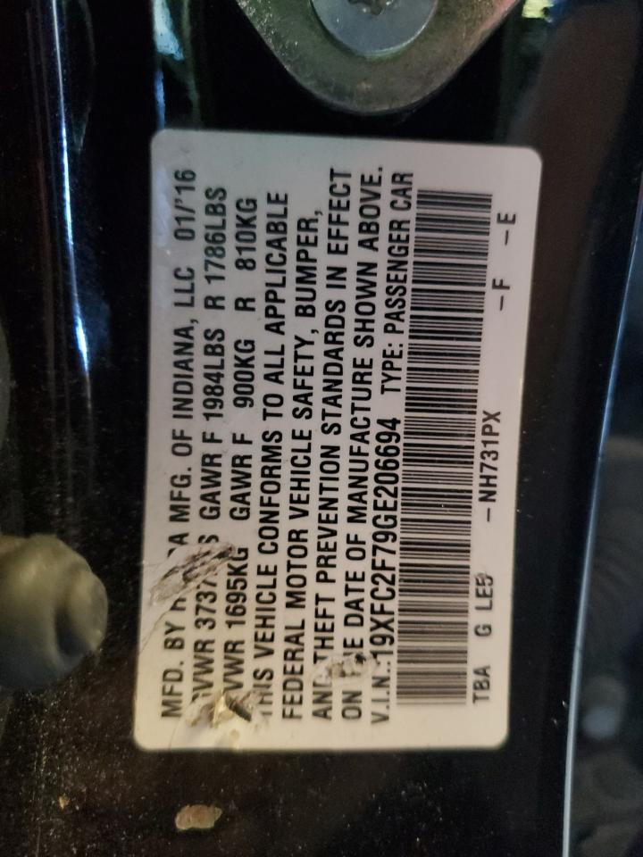 2016 HONDA CIVIC