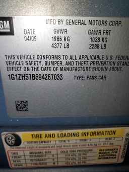 2009 CHEVROLET MALIBU