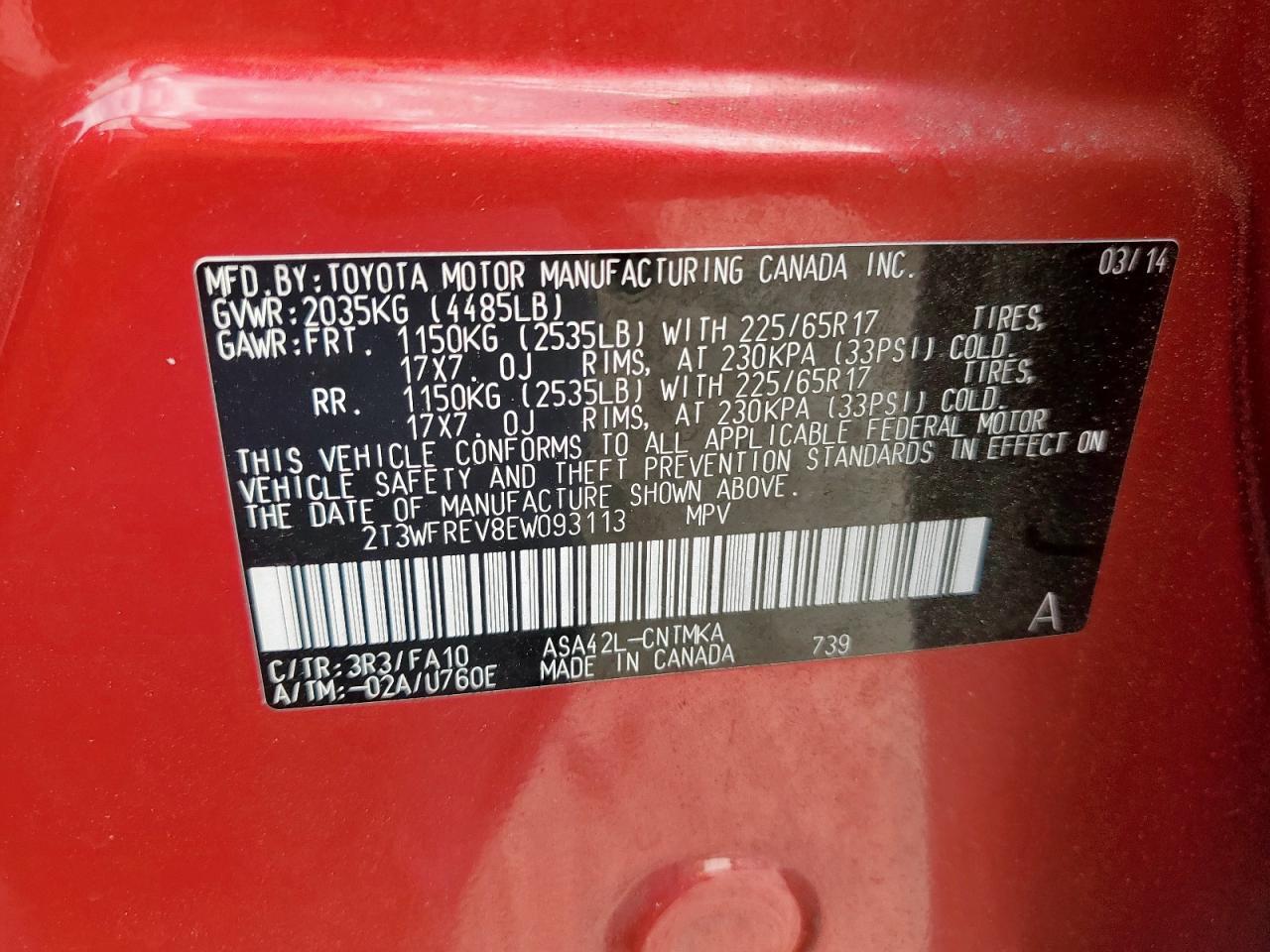 2014 TOYOTA RAV4