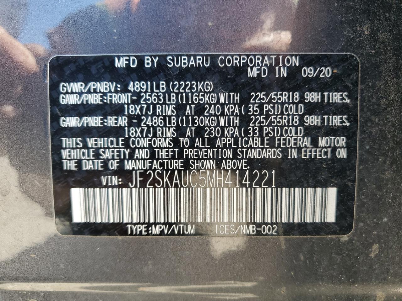 2021 SUBARU FORESTER