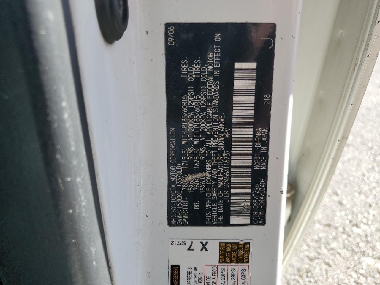 2006 TOYOTA SCION