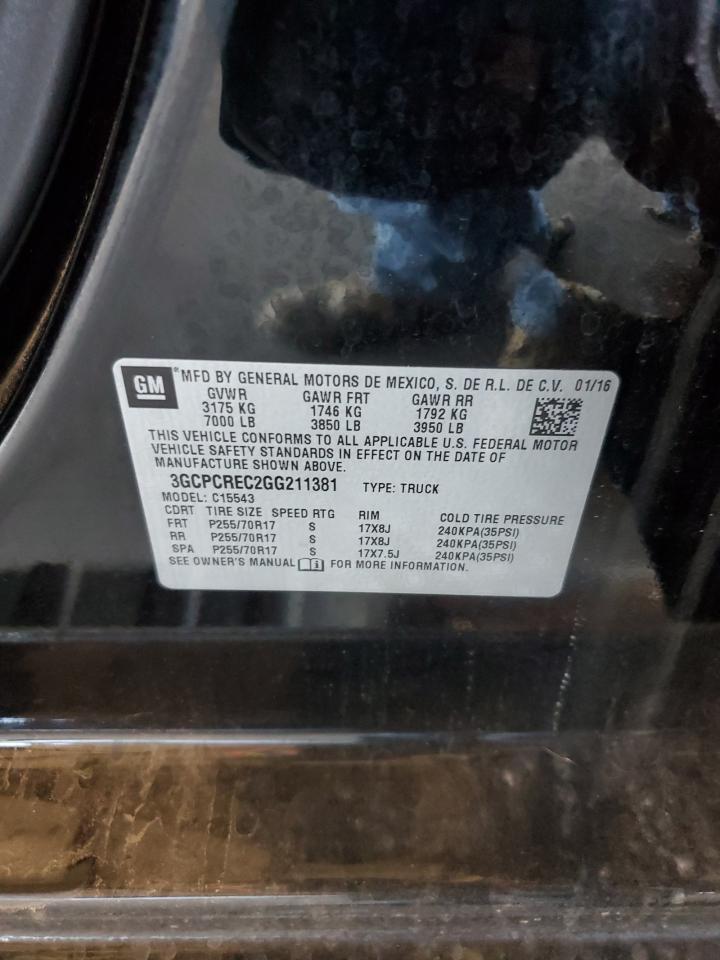 2016 CHEVROLET SILVERADO 1500
