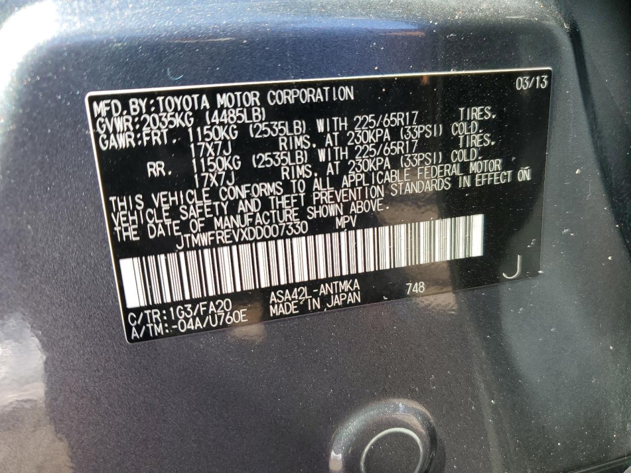 2013 TOYOTA RAV4