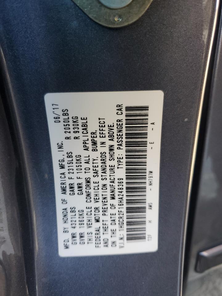 2017 HONDA ACCORD