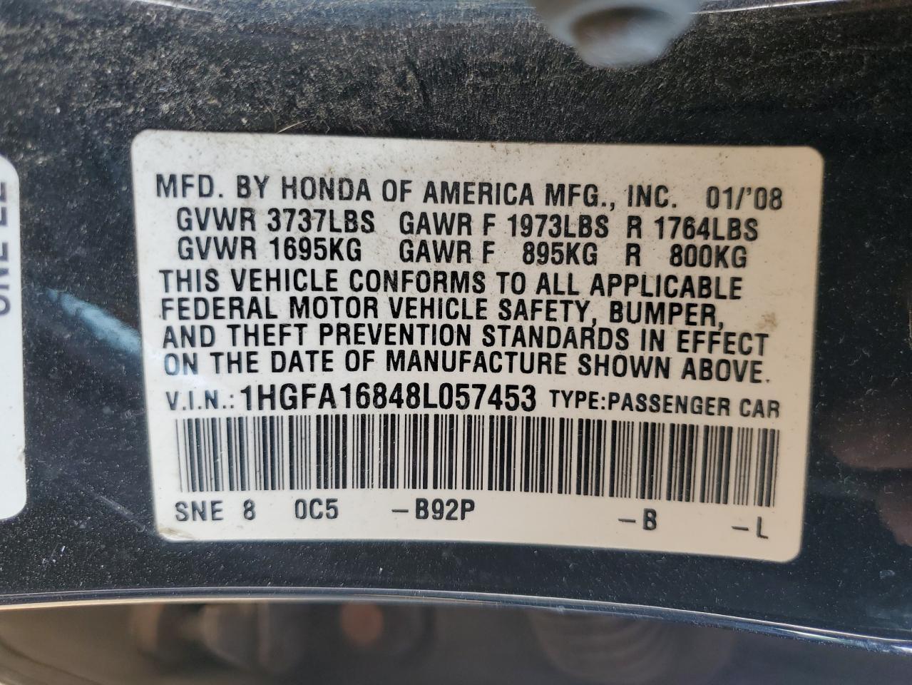 2008 HONDA CIVIC
