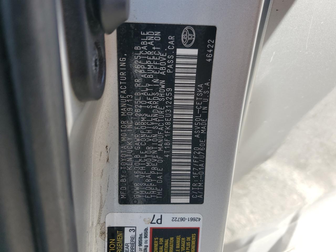 2014 TOYOTA CAMRY