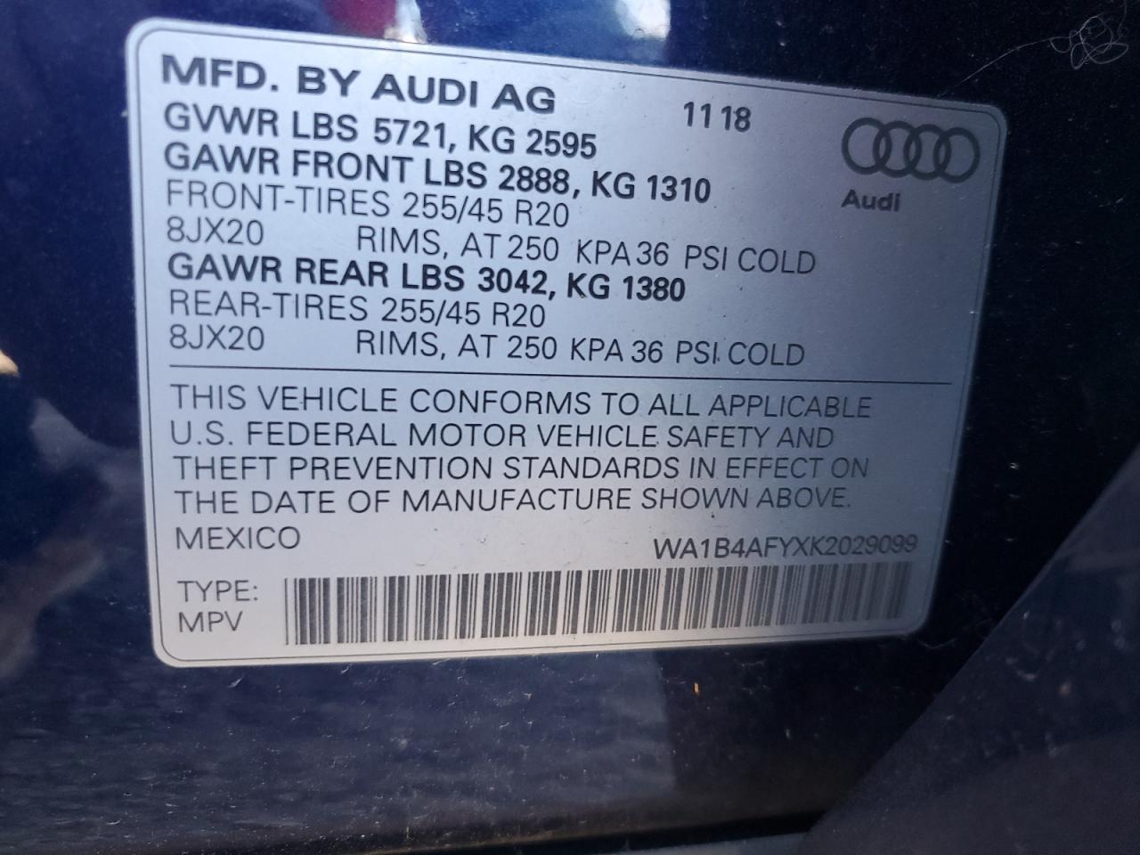 2019 AUDI SQ5