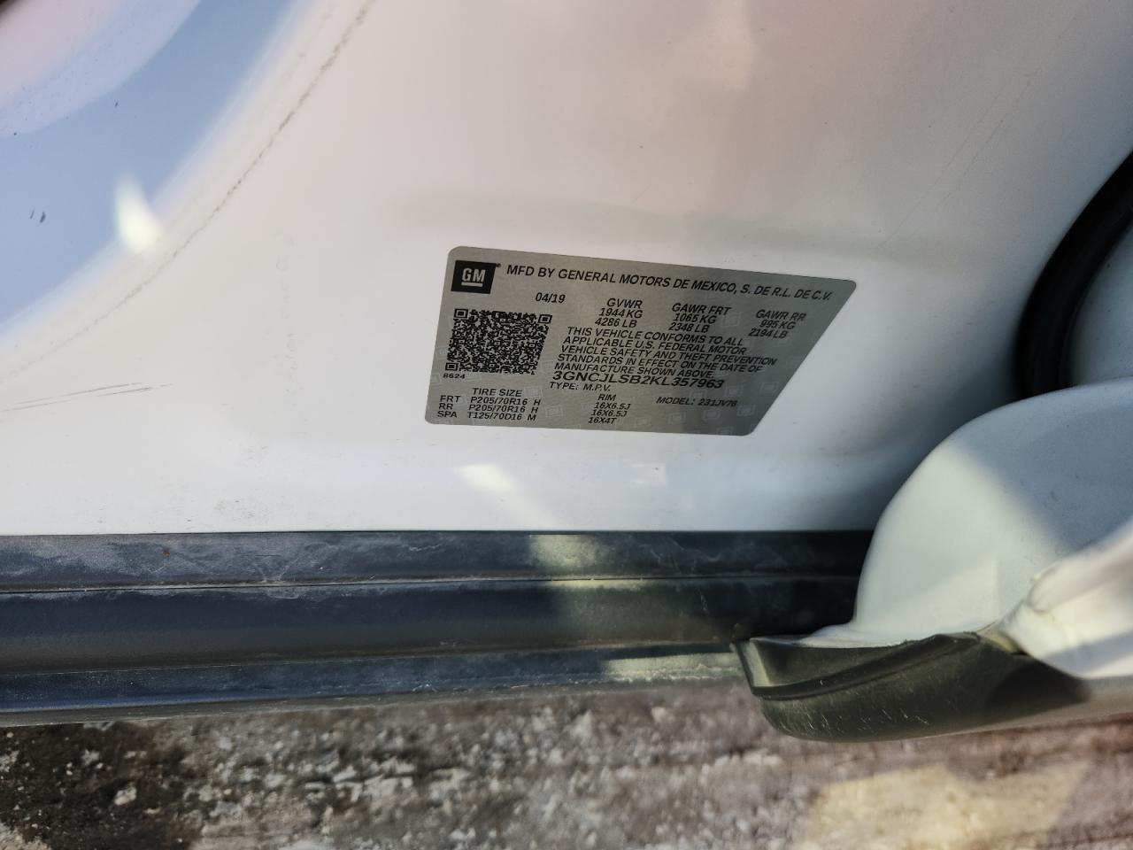 2019 CHEVROLET TRAX