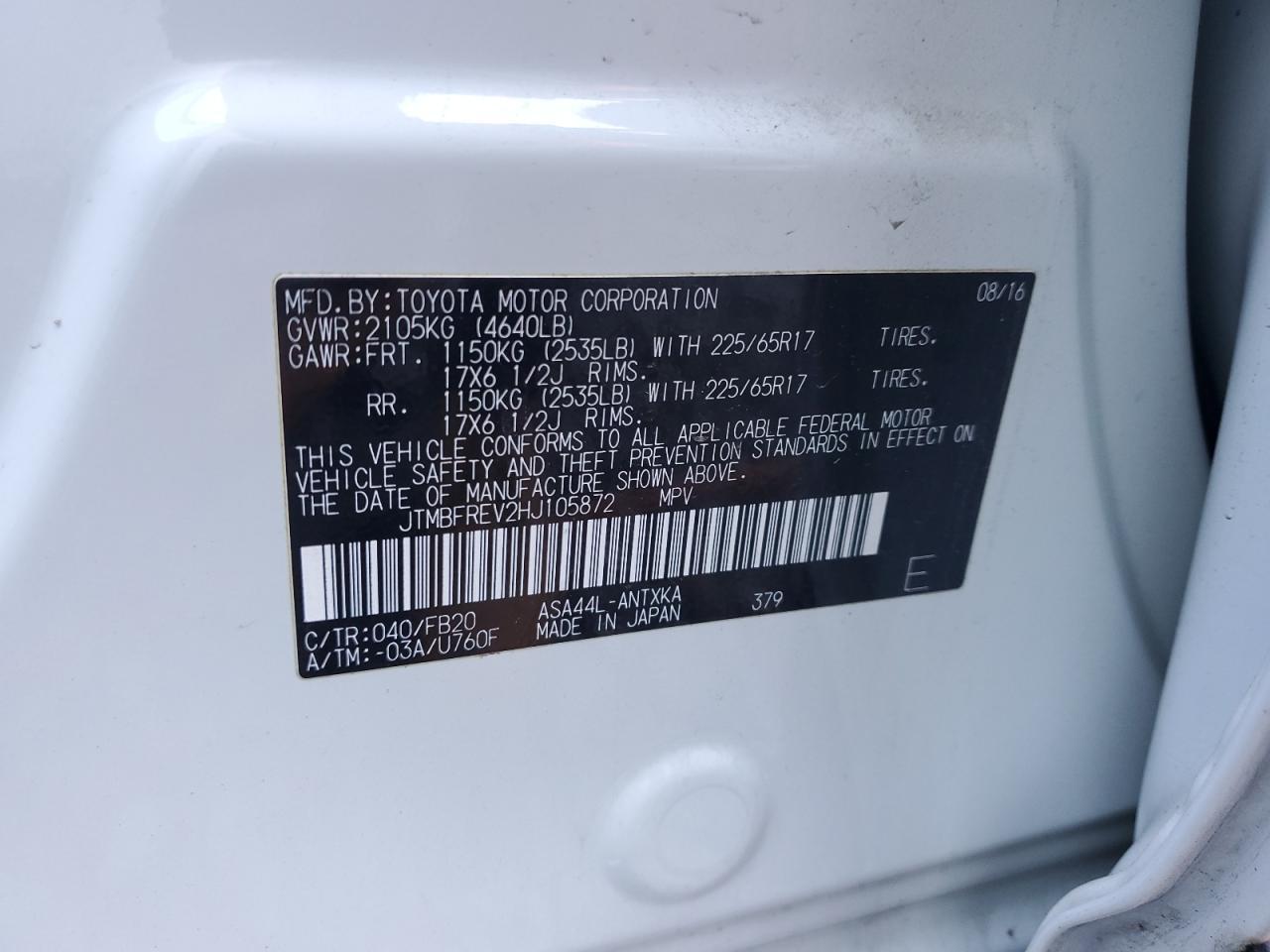 2017 TOYOTA RAV4