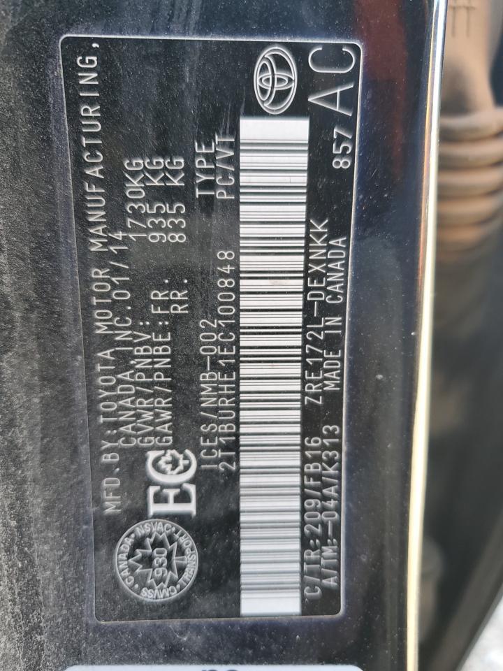 2014 TOYOTA COROLLA