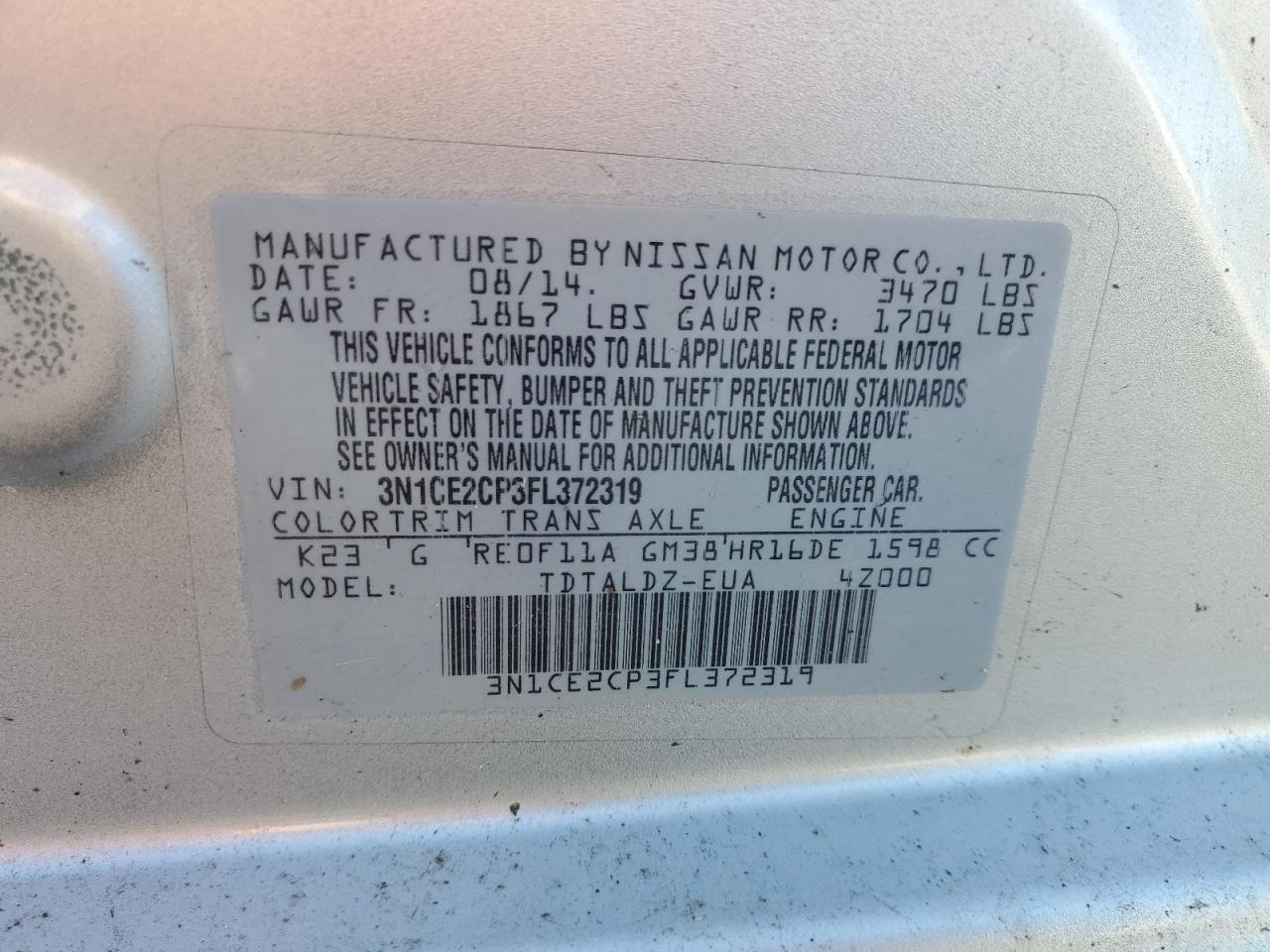 2015 NISSAN Versa Note