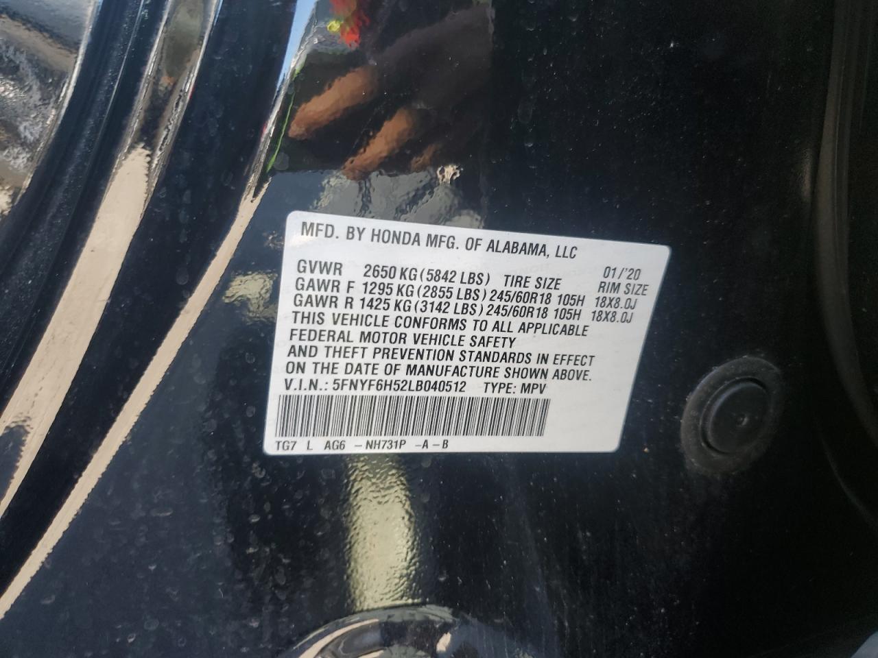 2020 HONDA PILOT