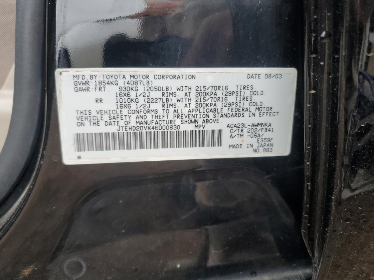 2004 TOYOTA RAV4