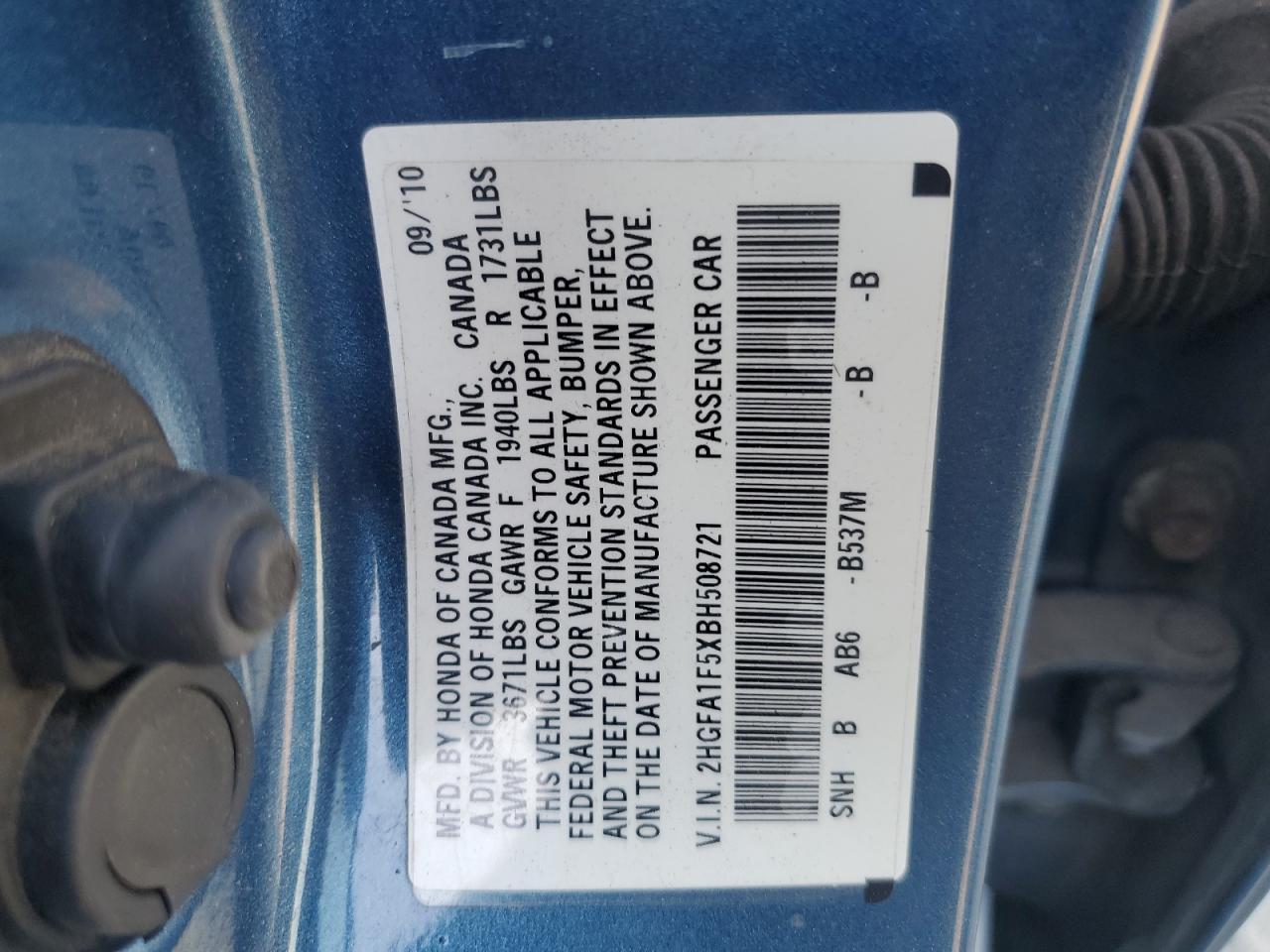 2011 HONDA CIVIC