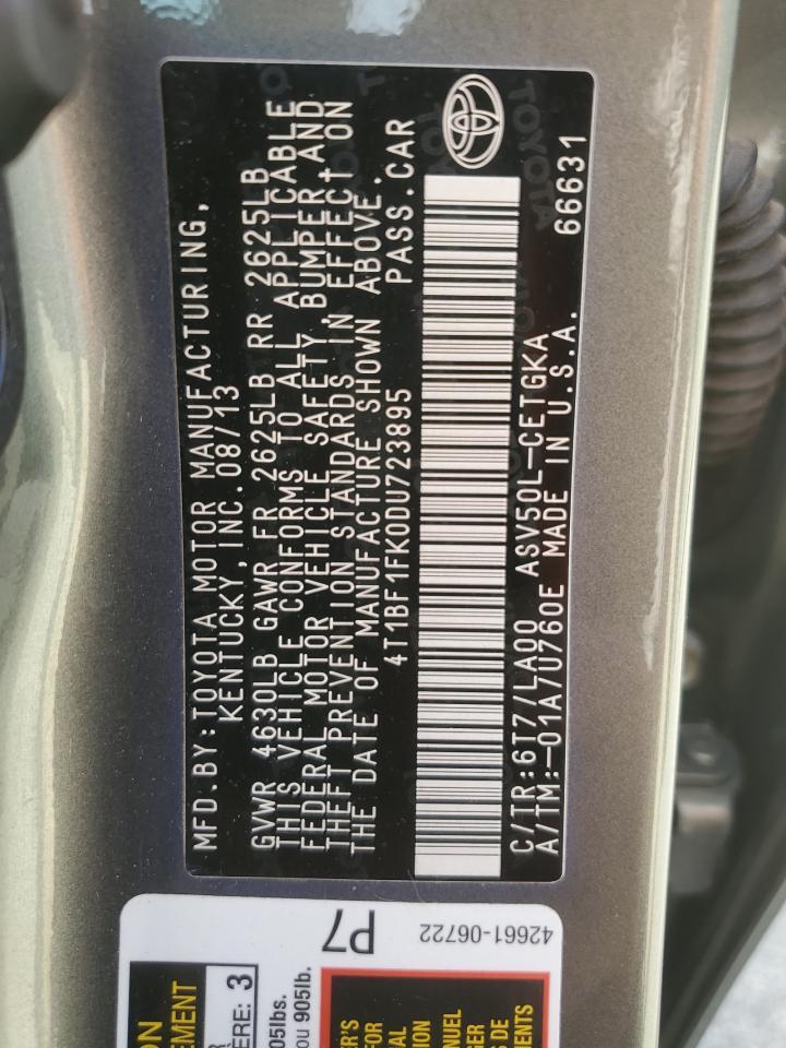 2013 TOYOTA CAMRY