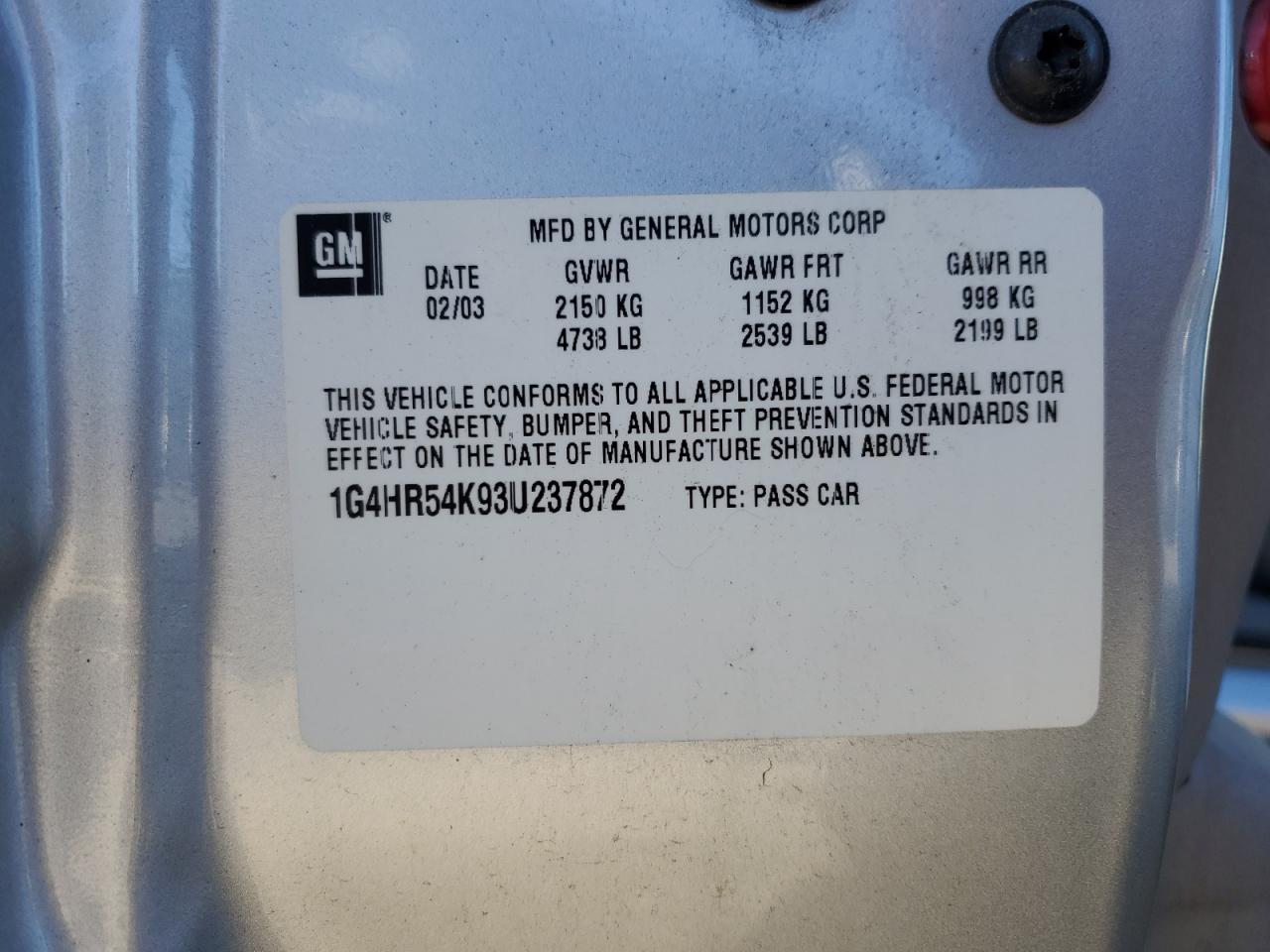 2003 BUICK Lesabre
