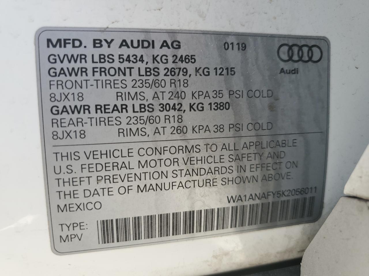 2019 AUDI Q5