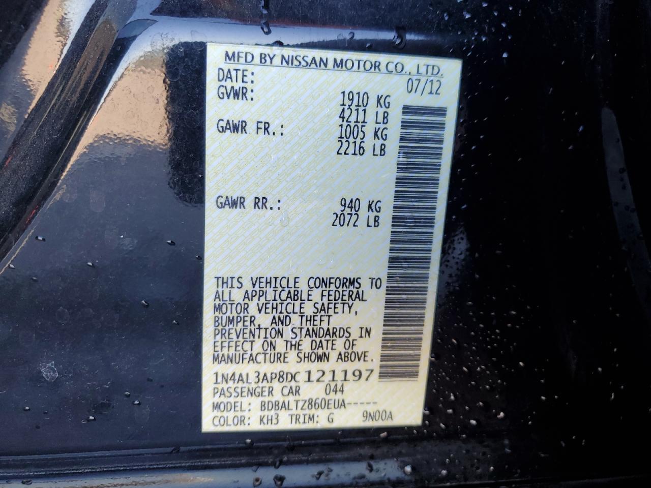 2013 NISSAN ALTIMA