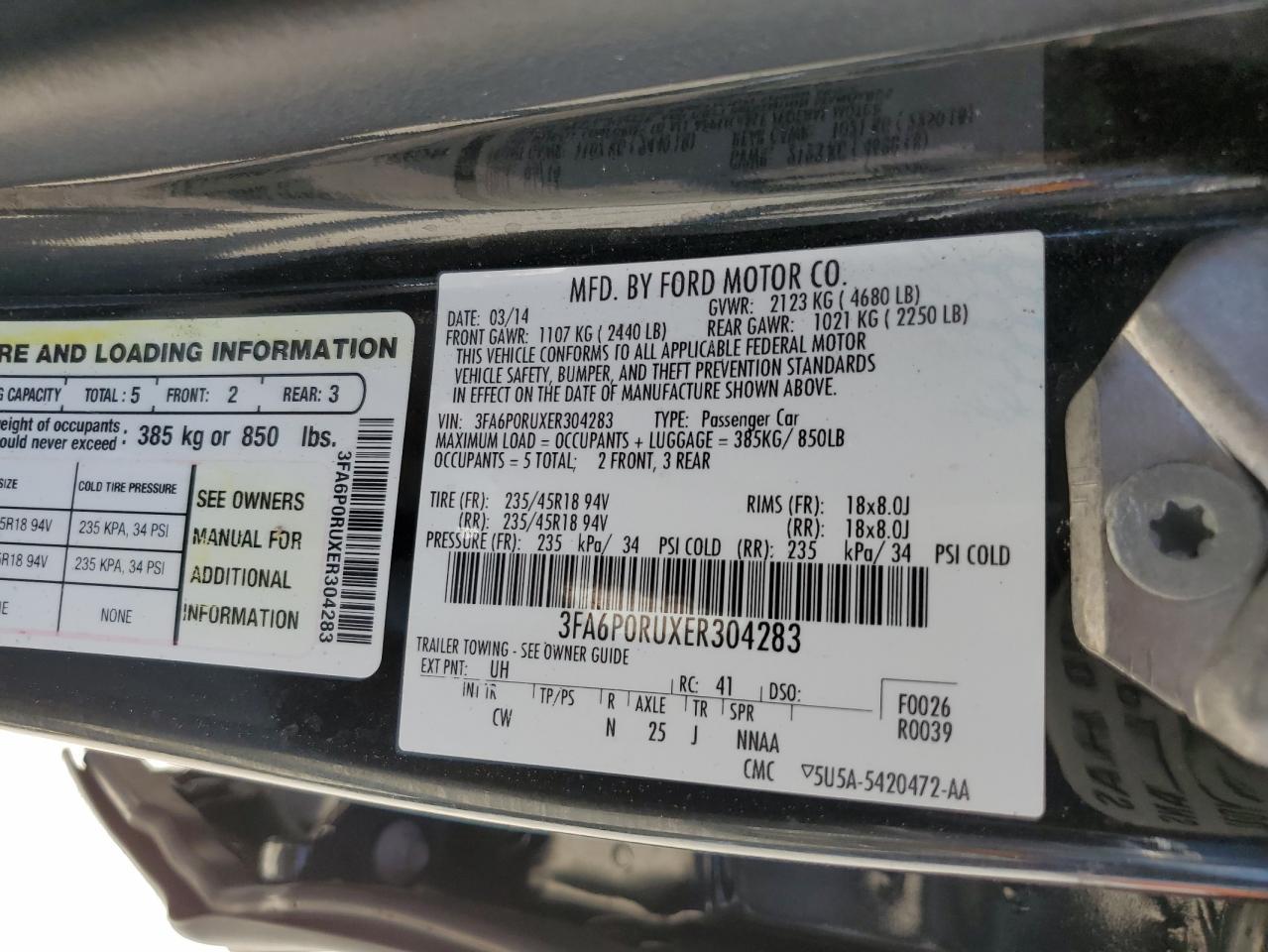2014 FORD FUSION