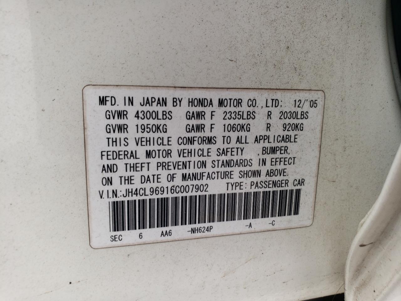 2006 ACURA TSX