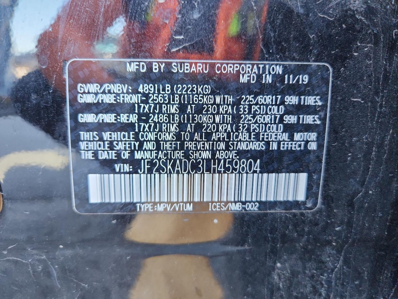 2020 SUBARU FORESTER