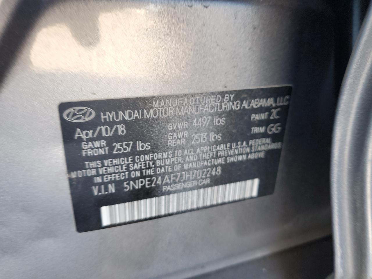 2018 HYUNDAI SONATA