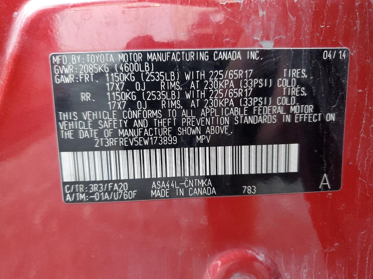 2014 TOYOTA RAV4