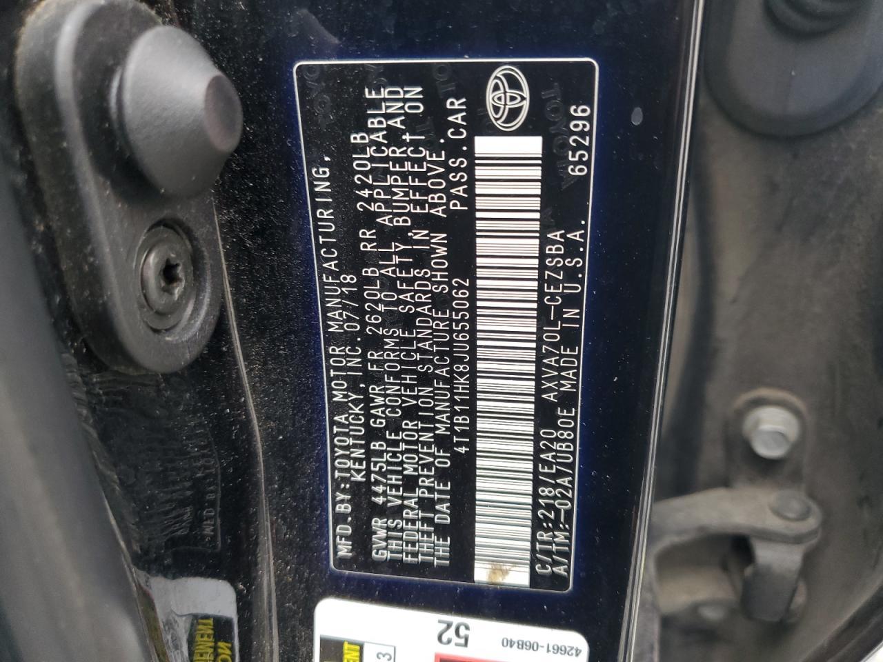 2018 TOYOTA CAMRY