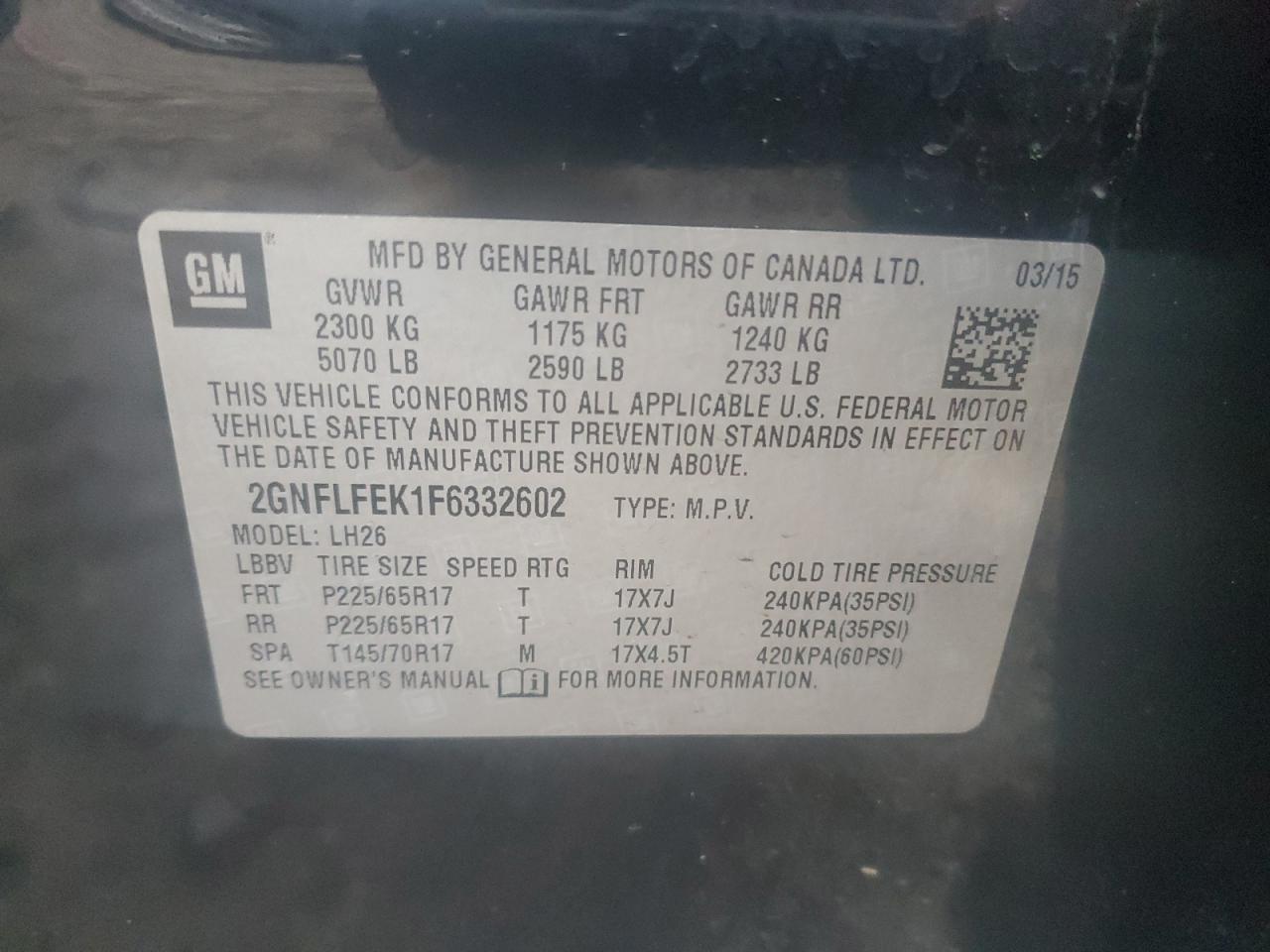 2015 CHEVROLET EQUINOX