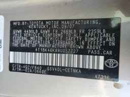 2008 TOYOTA CAMRY