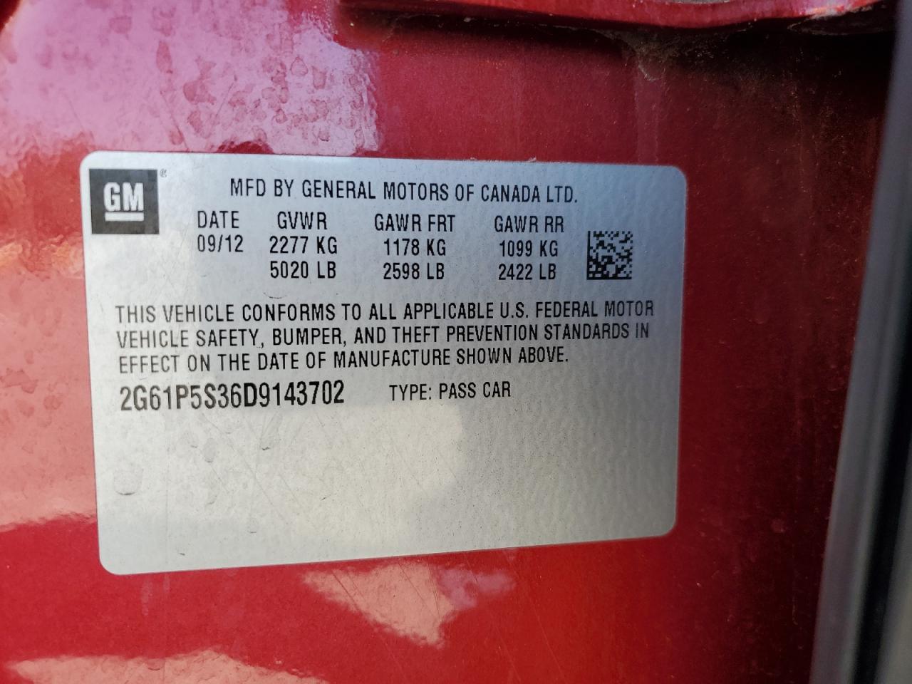 2013 CADILLAC XTS