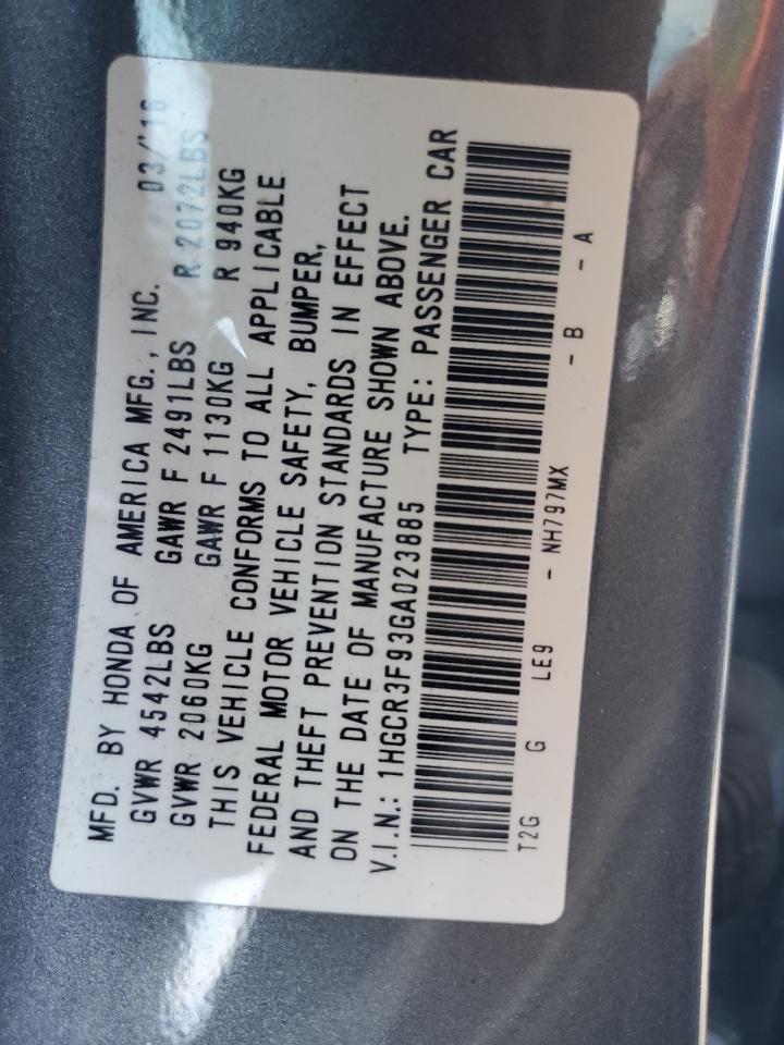 2016 HONDA ACCORD
