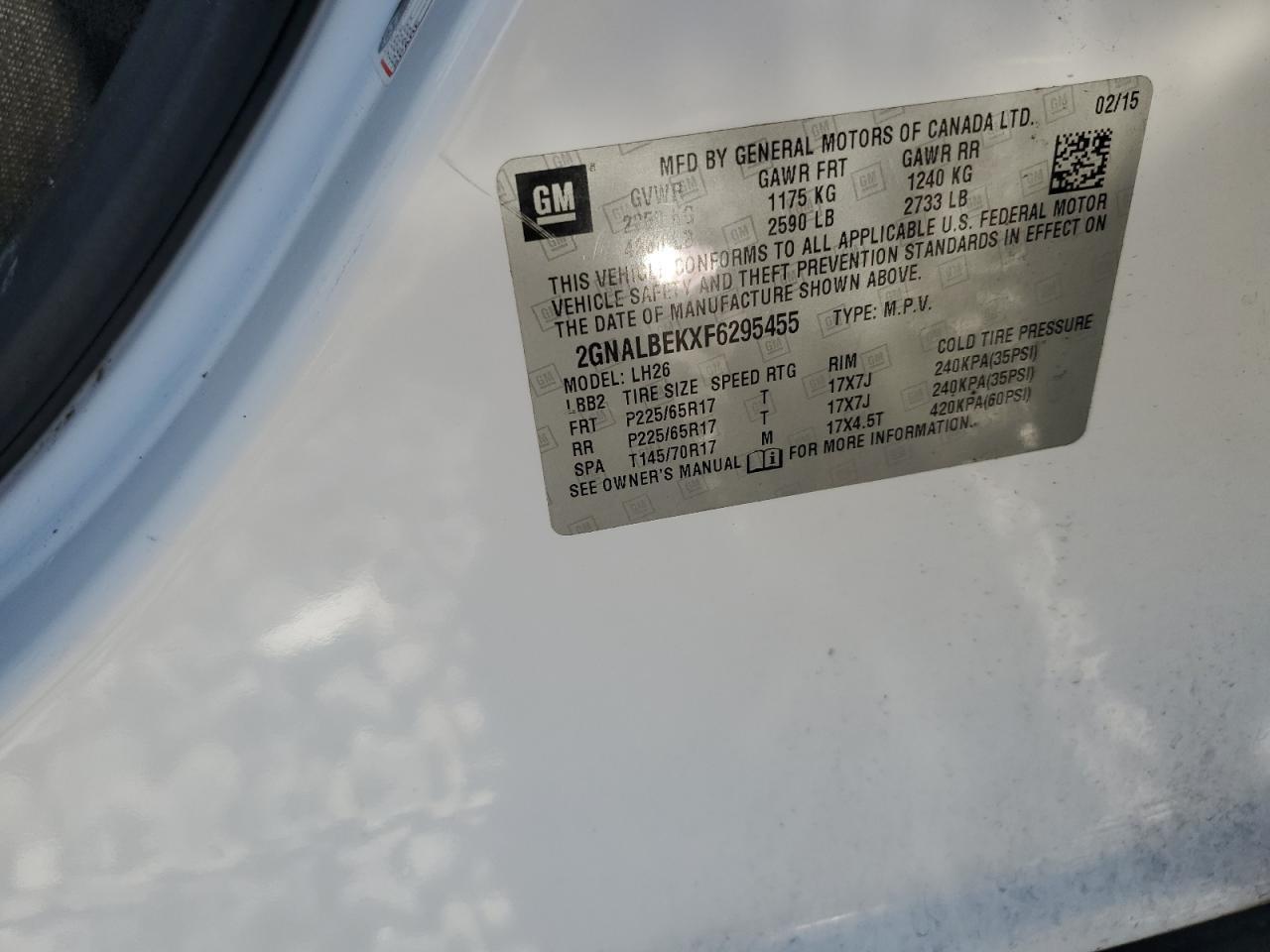 2015 CHEVROLET EQUINOX