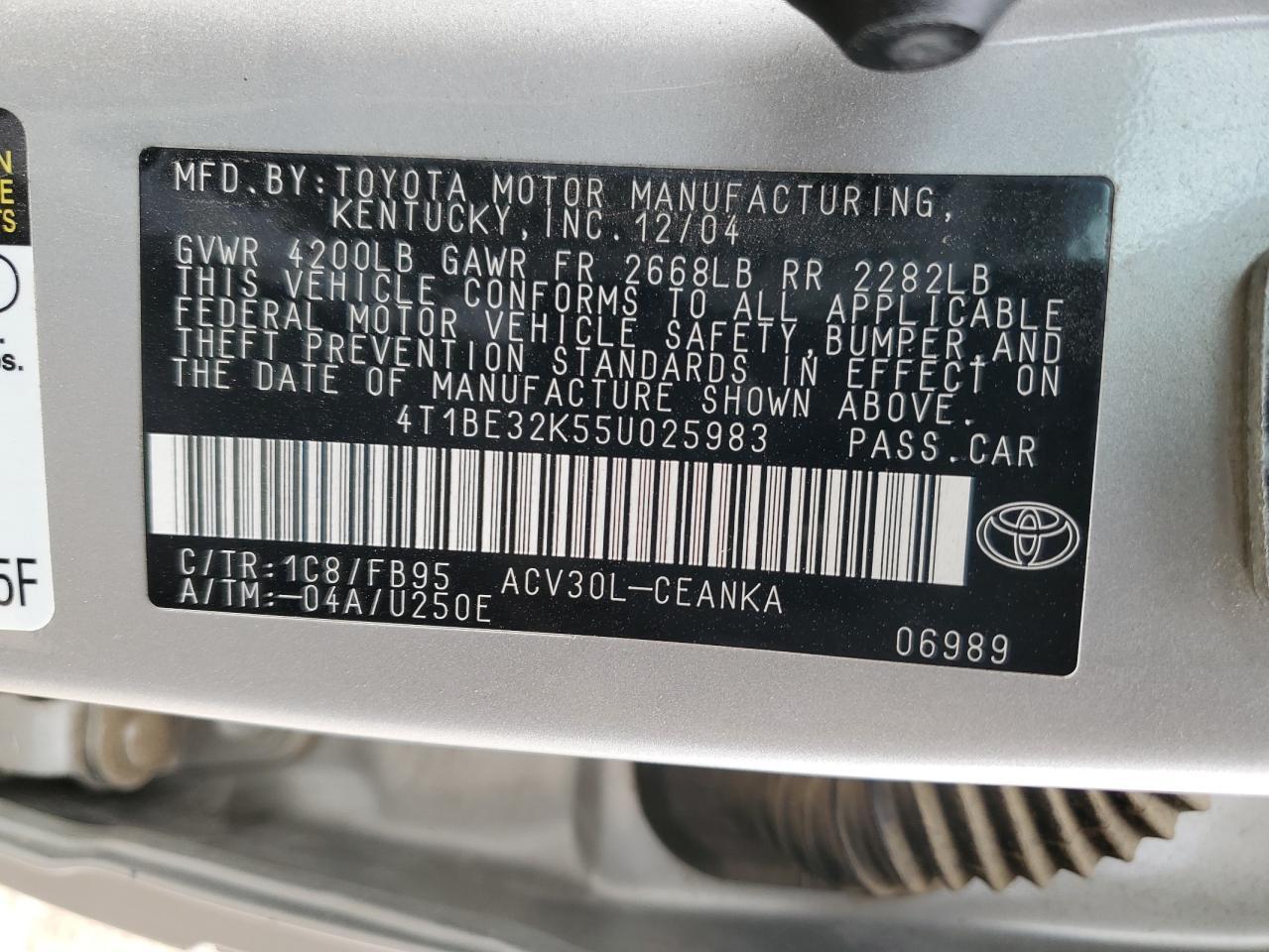 2005 TOYOTA CAMRY