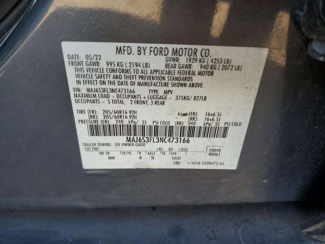 2022 FORD EcoSport