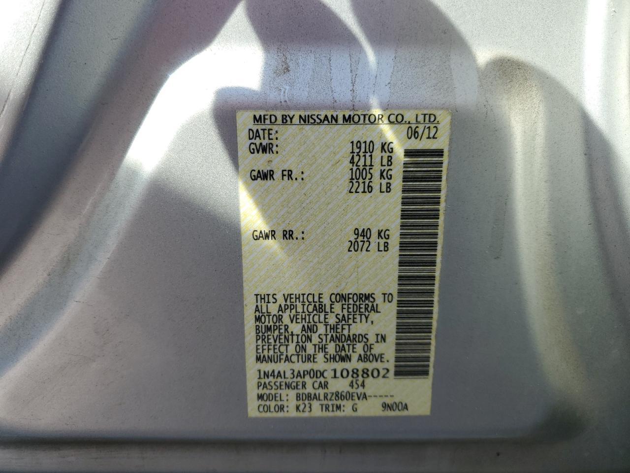 2013 NISSAN ALTIMA