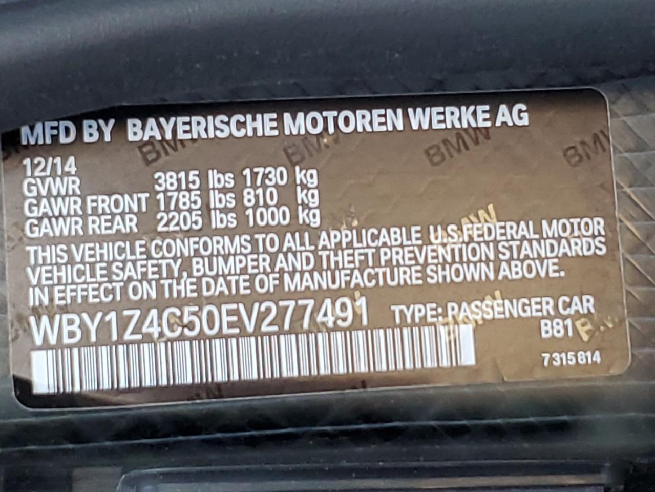 2014 BMW I3