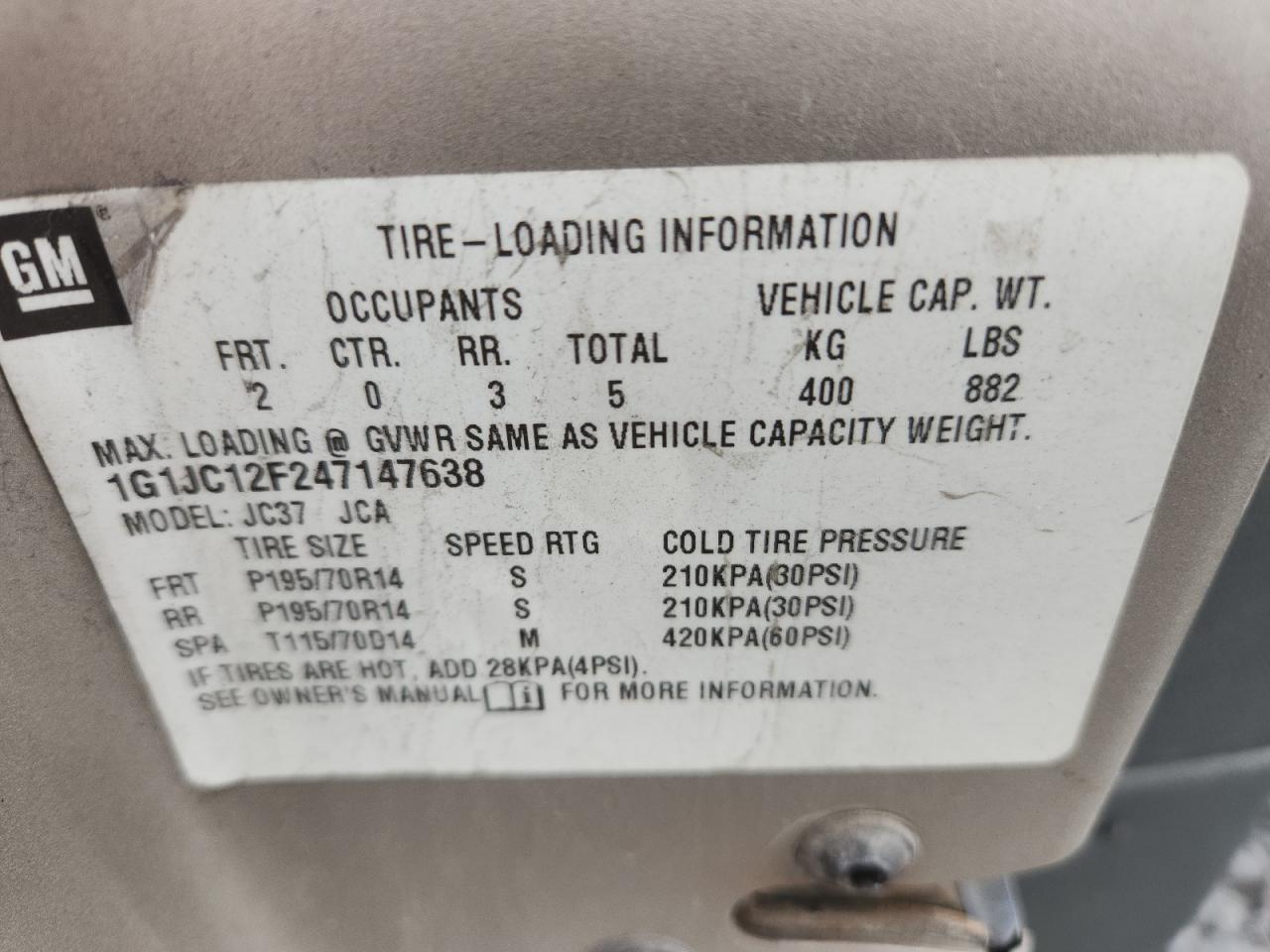 2004 CHEVROLET Cavalier