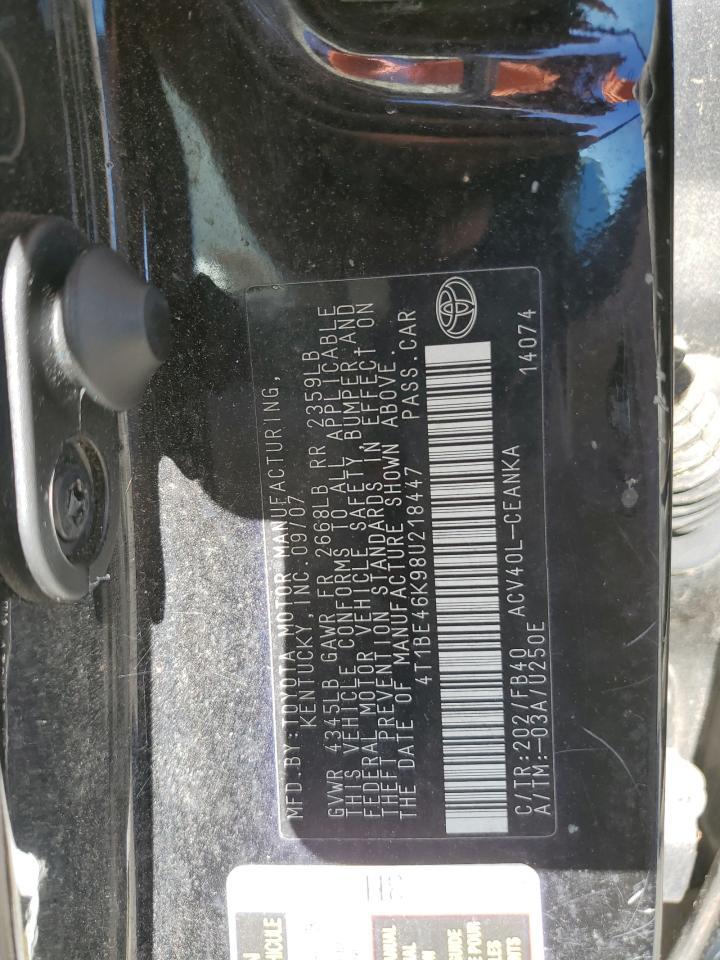 2008 TOYOTA CAMRY
