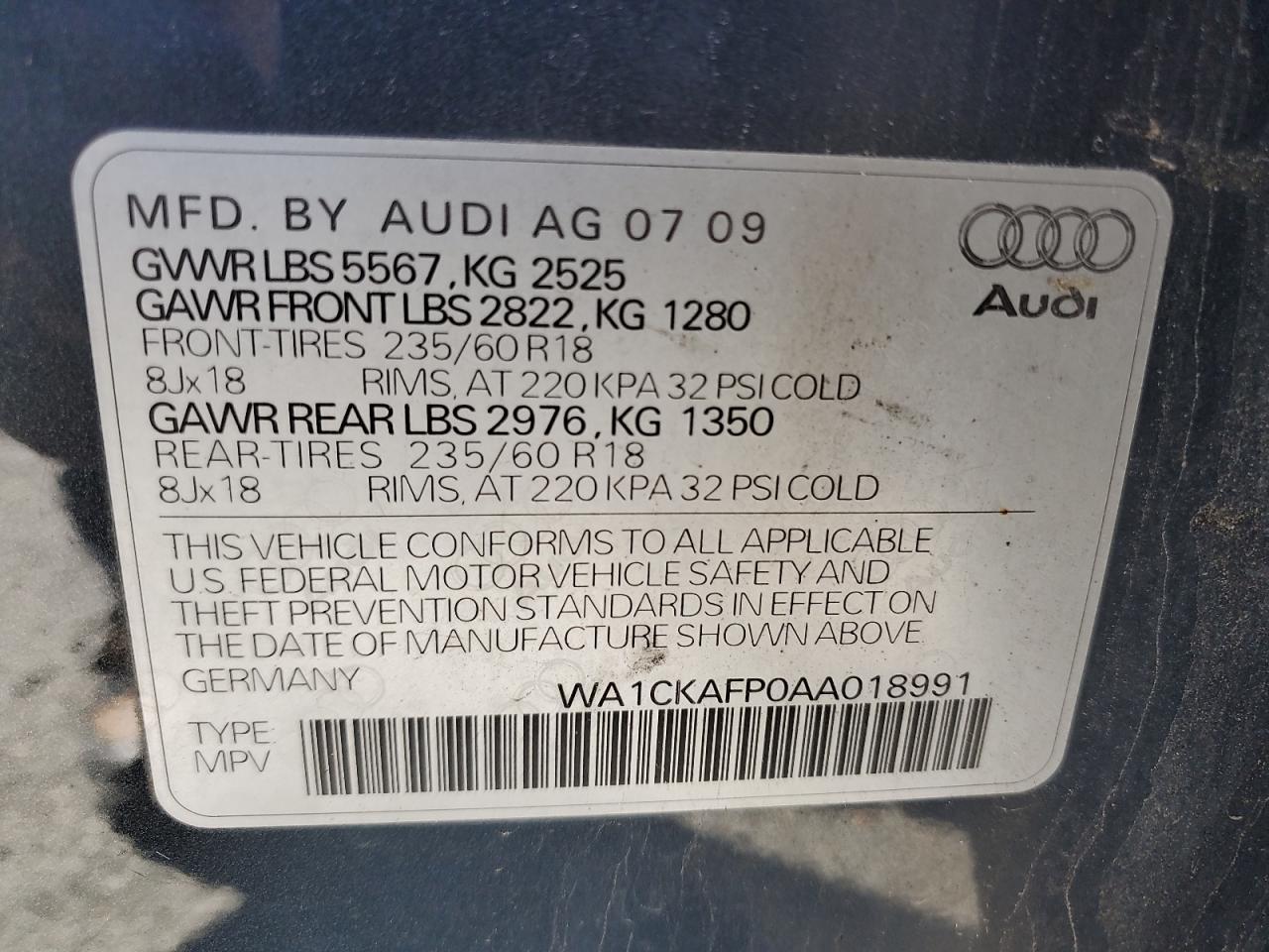 2010 AUDI Q5