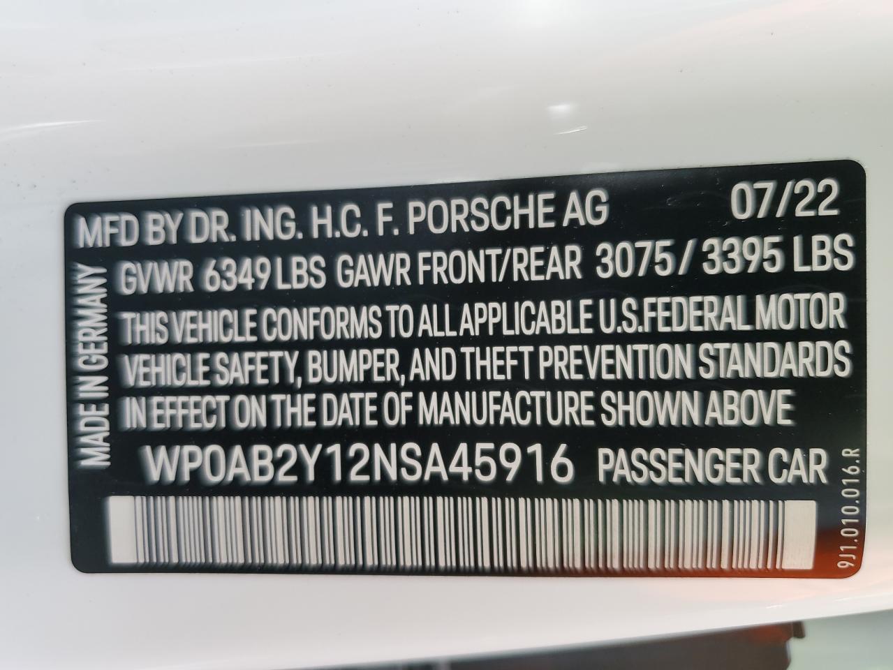 2022 PORSCHE Taycan